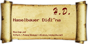 Haselbauer Diána névjegykártya